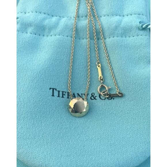 Tiffany Co Elsa Peretti Faceted 2 Carat 18k gold Pendant Necklace on a 15" Chain - Picture 7 of 15